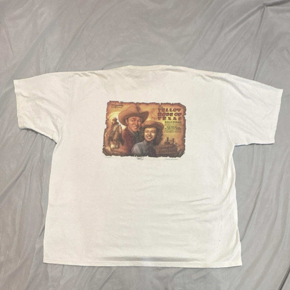 Vintage 1994 Roy Rogers Dale Evans Yellow Rose Texas T Shirt USA Jerzees 3XL